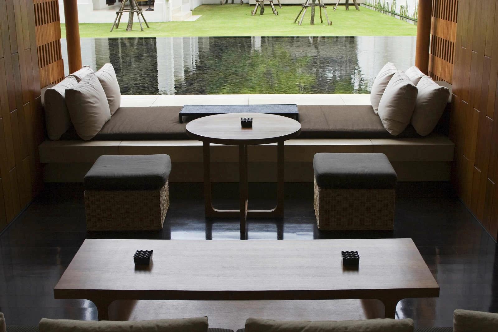 The lobby of the Chedi Hotel in Chiang Mai. A part of the GHM Group, the Chedi Hotel provides its guests with five star service in a chic, contemporary and Asian environment. Photo by Yvan Cohen